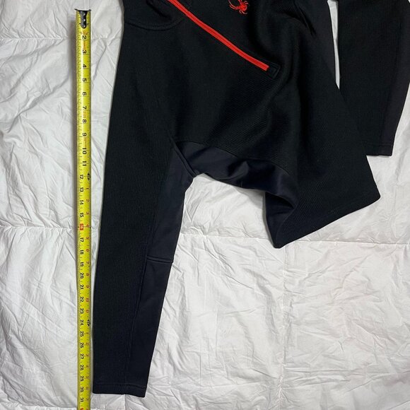Spyder Mens Quarter Zip Black Size Medium Athletic Sweater-Perfect for fall - Picture 6 of 10